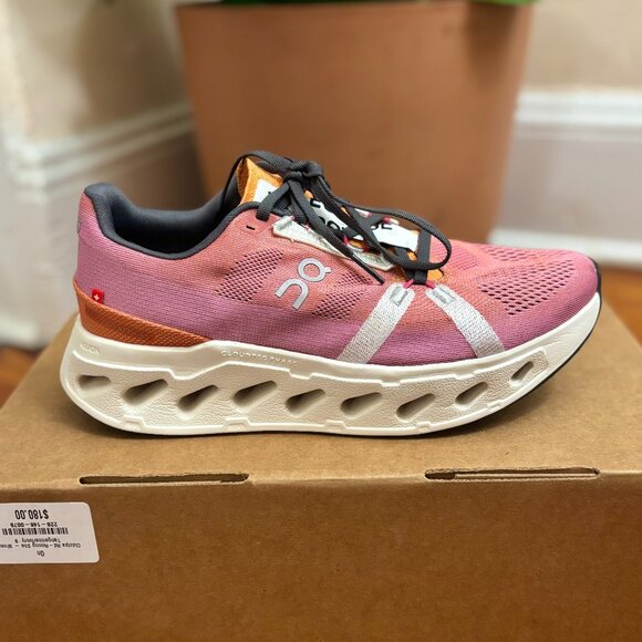 NIB On Running Cloudeclipse Running Shoe in Tangerine/Ivory, Size 9 - Picture 8 of 14